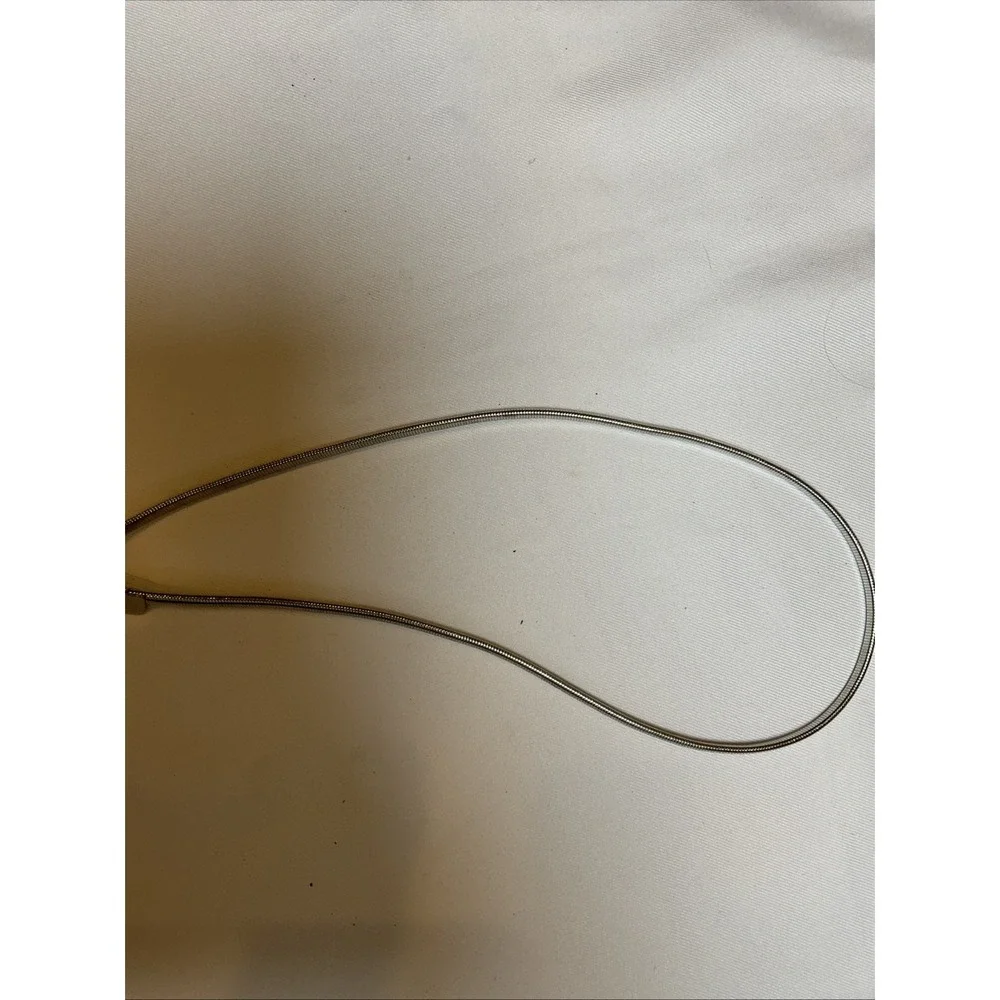 Vintage Stretchy Metal Snake Chain Belt Silver Tone Slinky Skinny 70s 80s Cinch